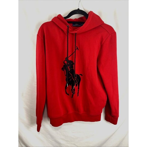 Polo Ralph Lauren Double-Knit Big Pony Velvet Graphic Pullover Men's Size S - Picture 1 of 11